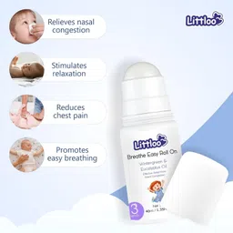 littloo Breathe Easy Roll-On for Kids | Relieves Cold and Nasal Congestion | Pack of 1 | image 4