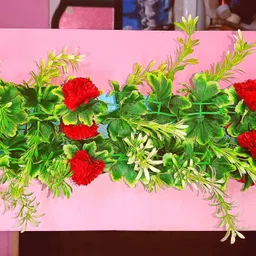 kingstyle impex Artificial Flowers Home Decoration Vine & Creepers Plant Wall Hanging Chain E488 Multicolor Rose Artificial Flower image 2