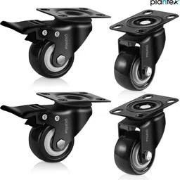 plantex 2.5 Inch Caster Wheel/Soft PU Swivel/360 Degree Rotating & Moving Caster Wheels Swivel Furniture Caster-picture-21