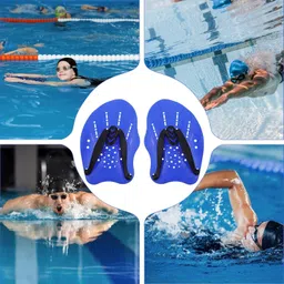 the morning play Swimming Training Paddles with Adjustable Straps Swimfins Training Hand Paddles image 5