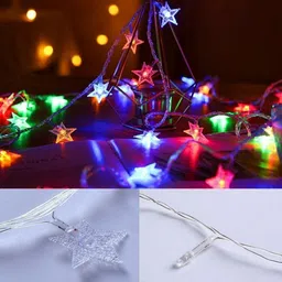 blingon 16 LEDs 3.71 m Multicolor Steady Star Rice Lights image 3
