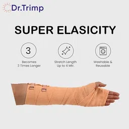 dr. trimp Cotton Crepe Bandage for Pain Relief,10cmX4mt Tape for Injury&Muscle Compression Crepe Bandage image 2
