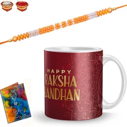 Designer R-141-AN-11 Mauli Thread Rakhi Set-image-36