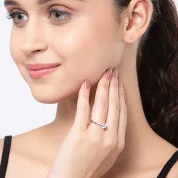 clara Luca Adjustable Ring for Women Sterling Silver Cubic Zirconia Ring image 3