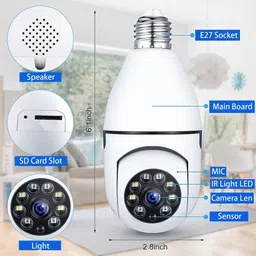 OSM CCTV IP Wireless Camera 1080P WiFi Night Vision 360°Live View Alarm TwoWay Audio Security Camera-picture-35