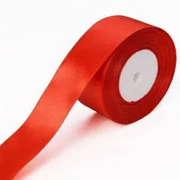 world wide villa LOVELY ROYAL RED SIZE SINGLE ROLL SATIN ROLL image 1