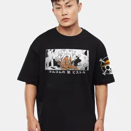 lazygreg Men Printed, Typography Round Neck Pure Cotton Black T-Shirt-picture-10