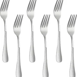 oicia Silver Dessert Fork for Appetizer, Flatware Cutlery Salad Fork, Silverware Forks Stainless Steel Dinner Fork Set image 1