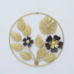 malik design Floral Multicolour Iron Wall Art image 3