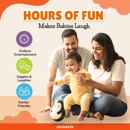 shumee Wooden Roly Poly Penguin Doll | Push and Shake Wobbling Infant Toy (wood) Rattle image 4