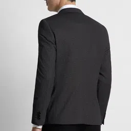 peter england Men Solid Single Breasted Formal Blazer image 3