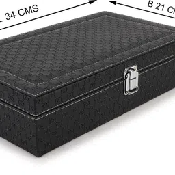 alawo Watch Box & Sunglasses Case with 6 Slots for Watches & 3 Slots of Sunglasses Watch Box image 3