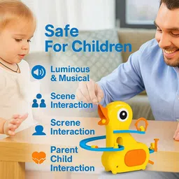 little lions Duck Slide Toy For Kids with LED lights and Music | Fun Educational Toy Age 3-6 image 3