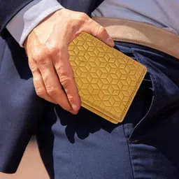 doecraft Men Casual, Formal Yellow Genuine Leather RFID Wallet image 5