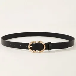 hapani fashion Women Party Black Artificial Leather Belt image 2
