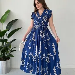 jkmisti Printed Viscose Rayon Stitched Anarkali Gown image 3