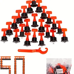 ranpra Tile Leveling System 50 PC Kit With Special Wrench (Suitable for 3mm-25mm) Non-magnetic Engineer's Precision Level-picture-13