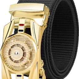 at fashionn Men Evening, Casual, Party, Formal Black Fabric Belt-picture-10