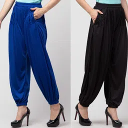 nnifa Solid Viscose Women Harem Pants image 3