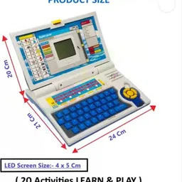 kindertales TOYS Latest English Learner Kids Educational Laptop with Mouse,20 Activities image 3