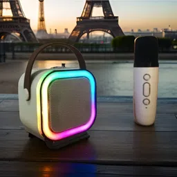 NHOUSE G64_k12 Wireless Karaoke Mic Speaker: K12 with RGB, 5W Bluetooth 10 W Bluetooth Home Audio Speaker-picture-12