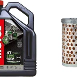 motul 3100 15W50 Engine oil & Oil Filter Combo fro Bullet 500 Synthetic Blend Engine Oil image 1