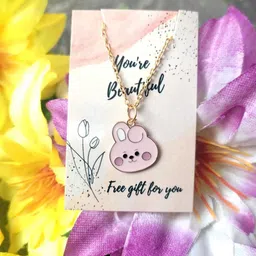 sonisirani SIRANI BTS CHARCTER PENDANT NECKLACE FOR WOMEN GIRLS KIDS| GIFT FOR BTS LOVERS Alloy image 2