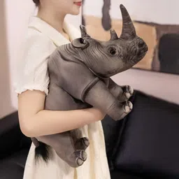 cherubs Realistic Rhino Plush Toy – Ultra Soft, Lifelike & Huggable Stuffed Animal - 40 cm-picture-27