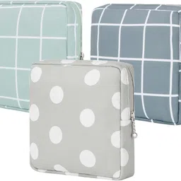 pinkmpire Women Blue, Grey, Silver Cosmetic Bag-picture-10