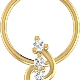 avsar Asmita 18kt Diamond Yellow Gold Nose Wire-picture-33
