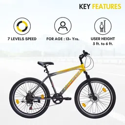 east coast INVINCIBLE PRO 7 SPEED Mountain/Hardtail Cycle 26 T (inch) Mountain Cycle image 3