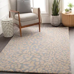 surya living Taupe Abstract Wool 8 x 10 Feet Hand tufted Carpet image 1