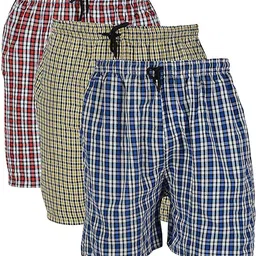 sudha fashion Pack of 3 Checkered Men Boxer-picture-21