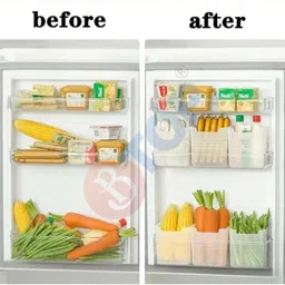 btop fridge storage boxes containers for storage Refrigerator Side Door Organizer Storage Box image 3