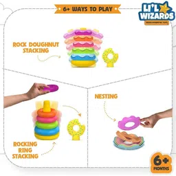 li'l wizards Stack & Nest Rocking Doughnut Ring Stacker image 4
