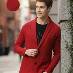 metronaut Men Straight Full Sleeve Maroon Shrug-picture-20