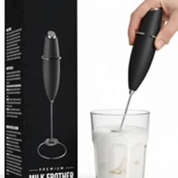 nibbin Coffee Maker Battery-Powered Milk Frother with Stand and Whisk – Sleek Black 10 Cups Coffee Maker-picture-37