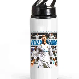 trendblend CR7 “Feliz Cumpleaños” Printed Sports Water Bottle – Leak Proof & Stylish Design 750 ml Water Bottle-picture-14