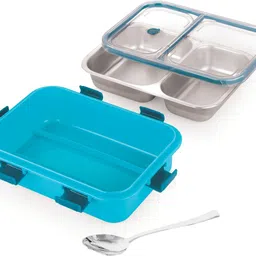 mypro - Munch 2 Stainless Steel Lunchbox - With 2 Compartments - Leakproof 2 Containers Lunch Box-picture-12