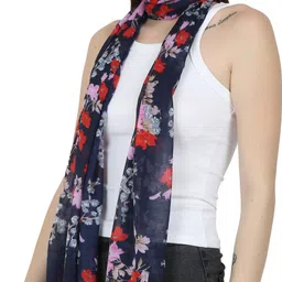 mss fashion Printed Chiffon Women Multicolor Stole, Scarf, Fancy Scarf image 4
