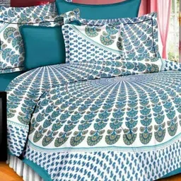 krismartelite Cotton King Flat 112 TC Printed Bedsheet-picture-37