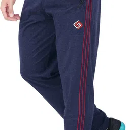 feel track Pack of 2 Men Solid Dark Blue, Grey Track Pants image 4