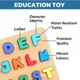 childgossip ABCD Colourful Wooden Alphabet Educational Board Puzzle for Kids image 3