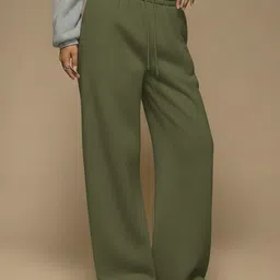 dockstreet Women Solid Olive Track Pants-picture-19