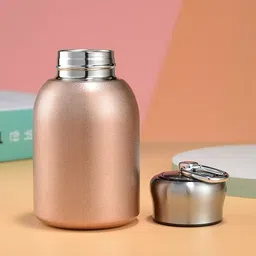 devcriation Vacuum Flask bottle 27 Double Wall Hot & Cold Insulated Bottle For Office 300 ml Water Bottle image 2