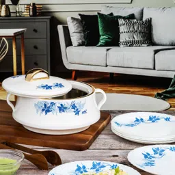 goodhomes Opal Glass Snack Set with Casserole Pack of 7 Serve Casserole Set image 5