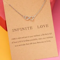 avira enterprises Silver-plated Infinity Friendship Pendant Necklace for Women and Girls Silver Plated Alloy Necklace-picture-15