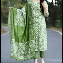 oumad Printed Kurta, Palazzo & Dupatta Set-picture-19