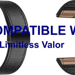 ACM WSM28P22BKGL3556 Pack of 2 Watch Strap Leather Magnetic Silicone 22mm for Fastrack Limitless Valor Smartwatch (Black/Gold) Smart Watch Strap-image-79