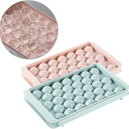 wrapwall Reusable Flexible Round Ice Cube Trays Large Size Molds Multicolor Plastic Ice Ball Tray-picture-30